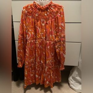 Michael Kors Orange Long Sleeve Dress in Small